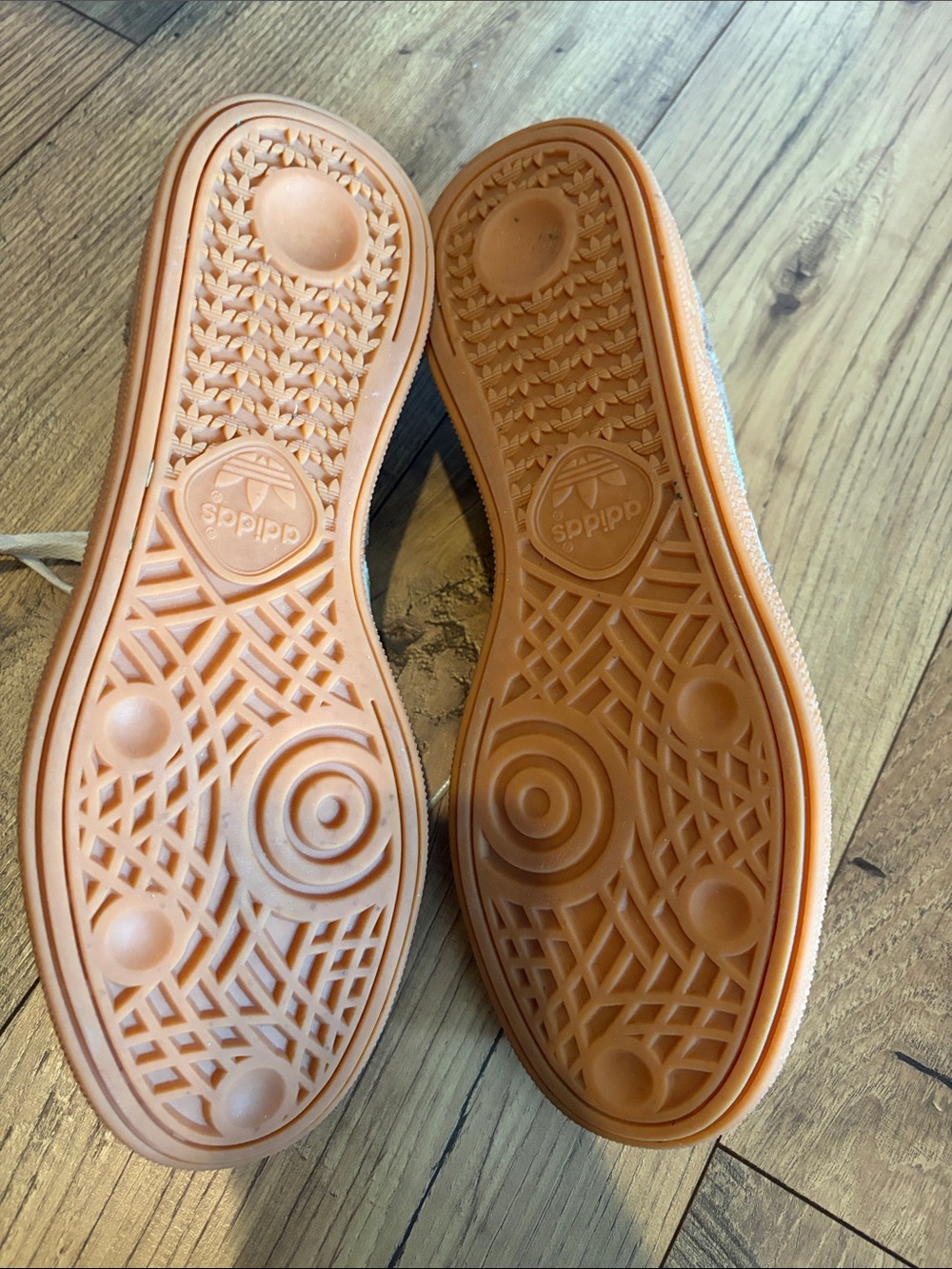 Adidas Women’s Brown Suede Sneakers with White Stripes and Laces - Picture 3 of 4